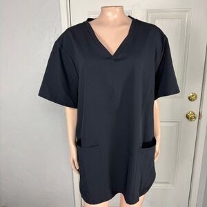 Fabletics Women's Scrub Top 3X Shirt Short Sleeve Nurse V neck Plus size WW1